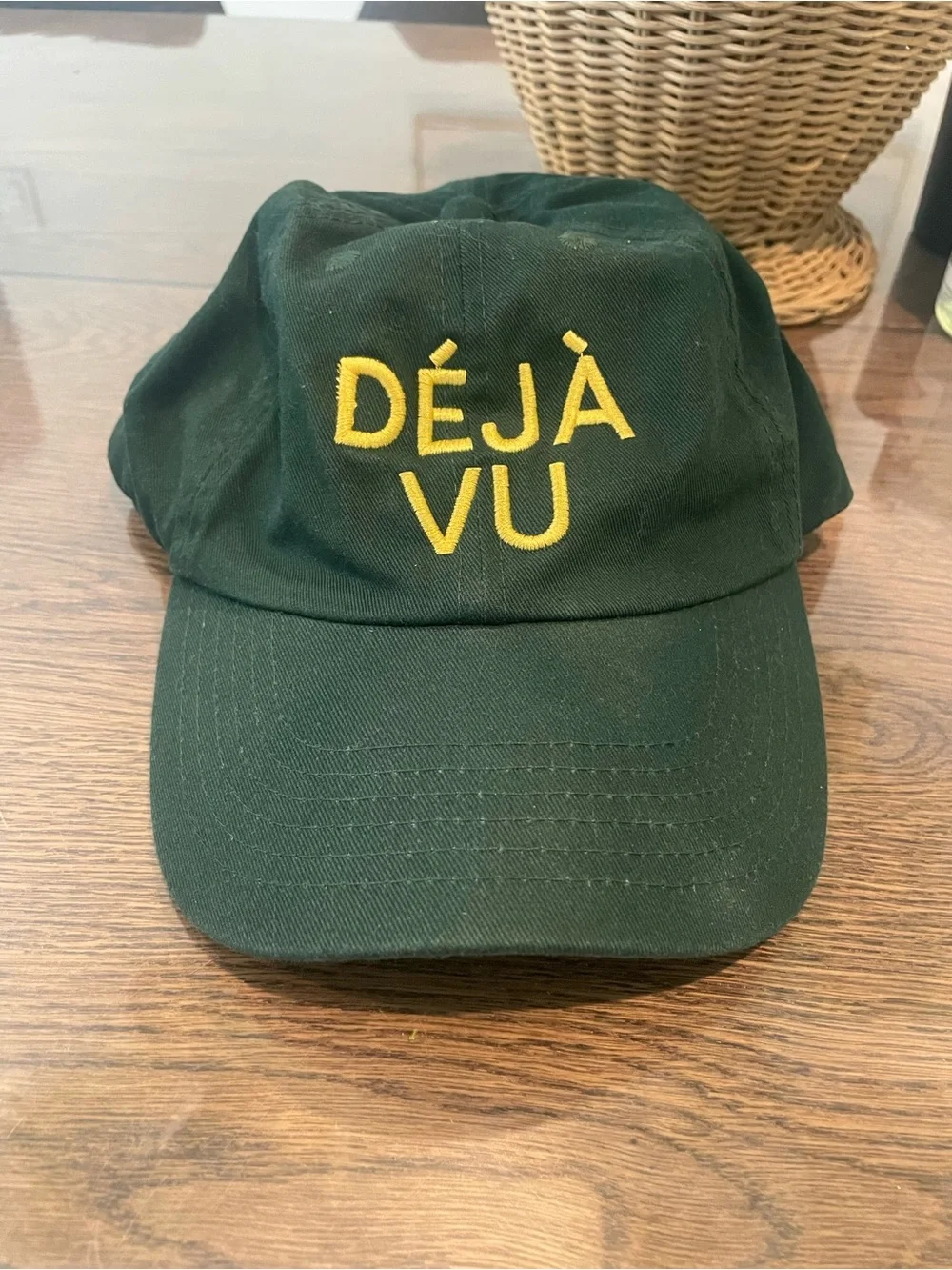 Clare V. Baseball hat Déjà Vu Embroidered Green